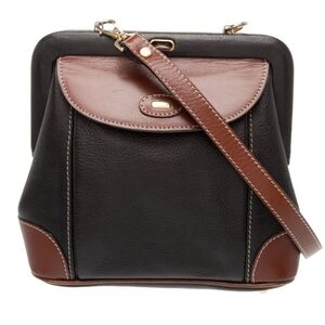 Vintage Bally Black & Brown Crossbody Bag